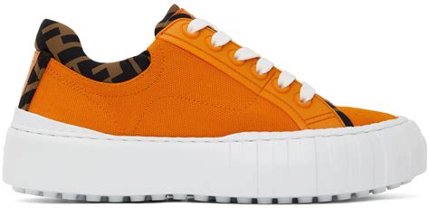 fendi sneakers orange|Fendi designer high top sneakers.